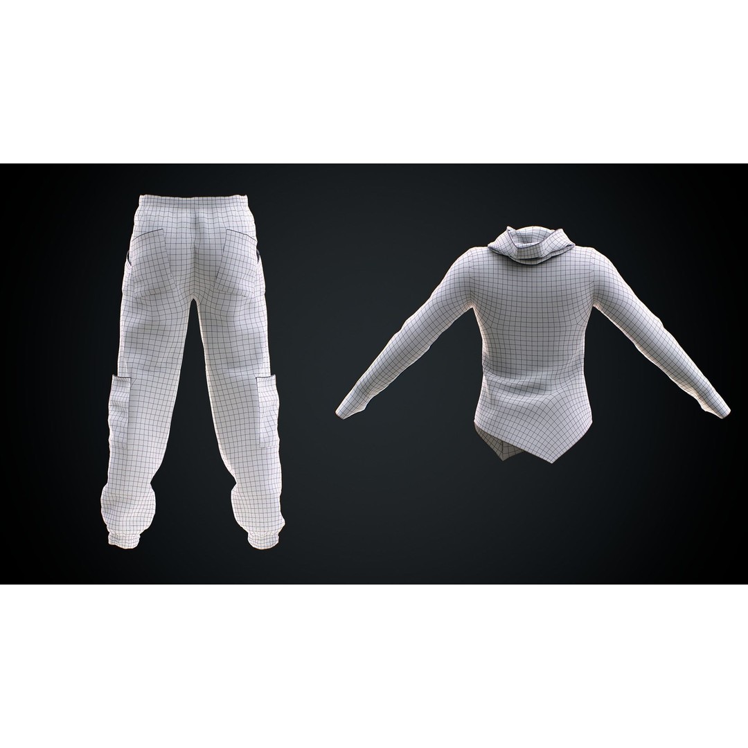 Sport Outfit 3D Model – Low Poly Game Asset with PBR Textures, FBX - View 7