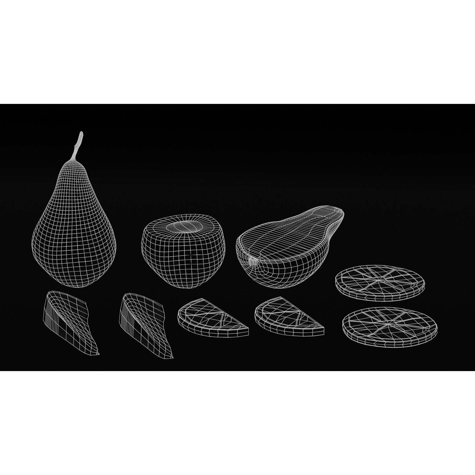 Mega Fruit Pack - Low-Poly Game-Ready 3D Model - View 8