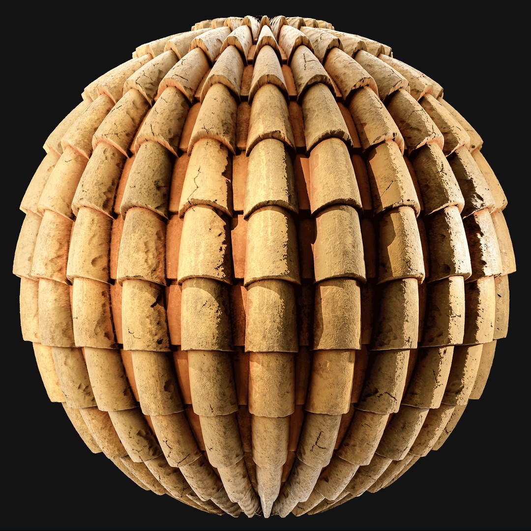 Stylized Roof Smart Material 3D Model – 12 High-Quality Textures, SPSM