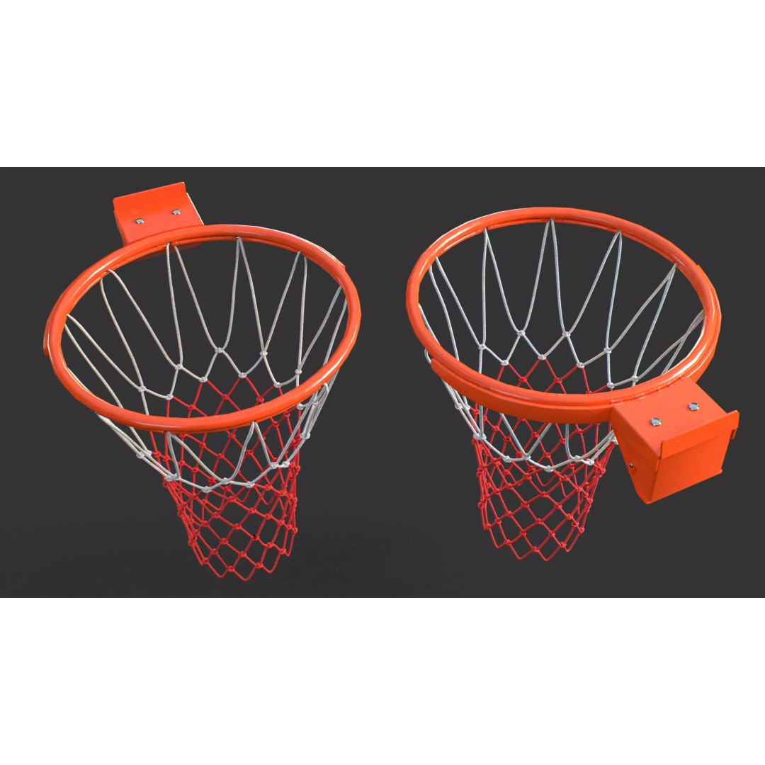 Basketball Ring 3D Model – Low Poly PBR Asset, FBX, OBJ - View 2