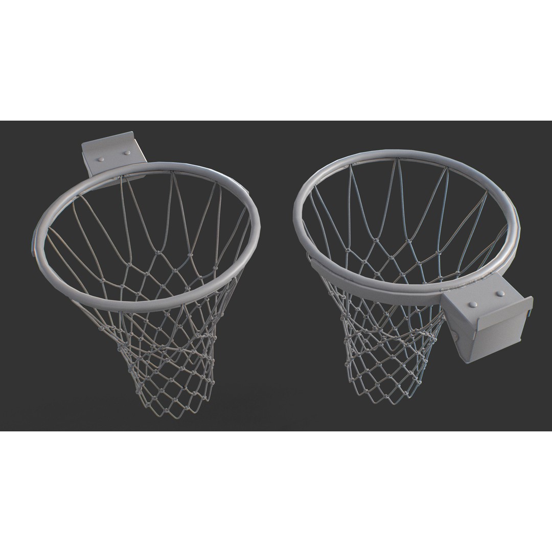 Basketball Ring 3D Model – Low Poly PBR Asset, FBX, OBJ - View 3