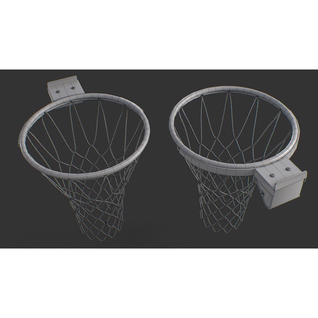 Basketball Ring 3D Model – Low Poly PBR Asset, FBX, OBJ - View 4