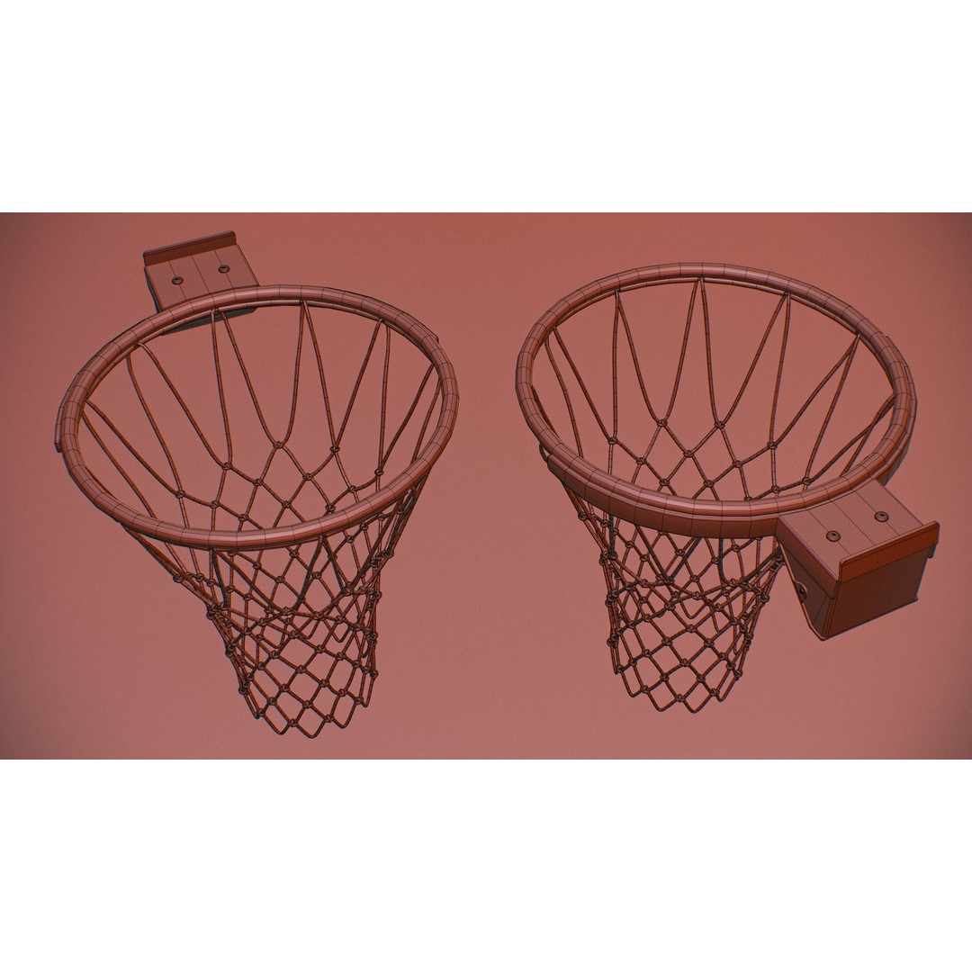 Basketball Ring 3D Model – Low Poly PBR Asset, FBX, OBJ - View 5