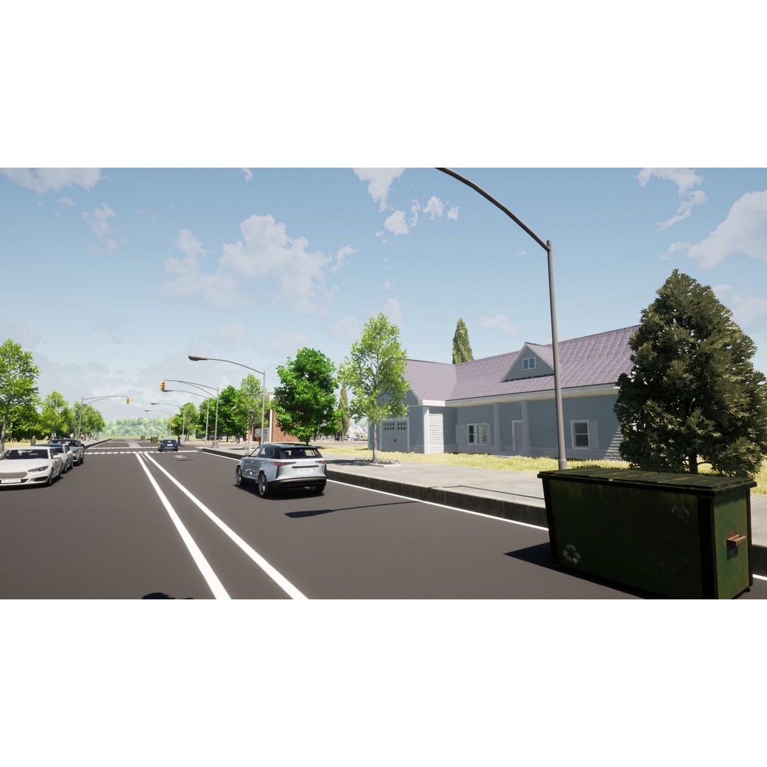 American Villas 3D Model – Low-Poly Architectural Asset, FBX & Blender - View 24