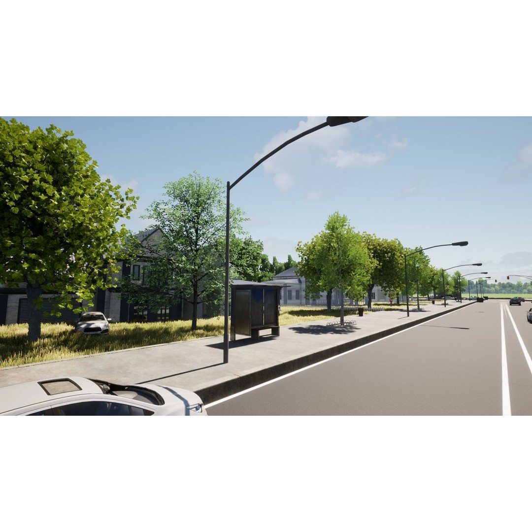 American Villas 3D Model – Low-Poly Architectural Asset, FBX & Blender - View 26