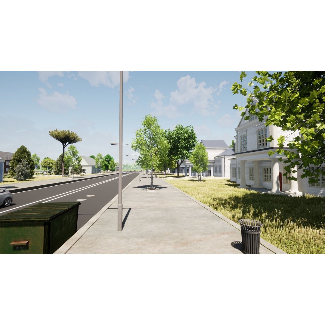American Villas 3D Model – Low-Poly Architectural Asset, FBX & Blender - View 27