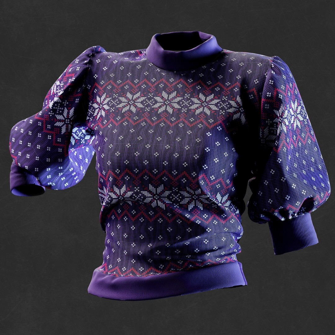 40 Match Fabric Materials 3D Model – Christmas & Winter Patterns, SBSAR