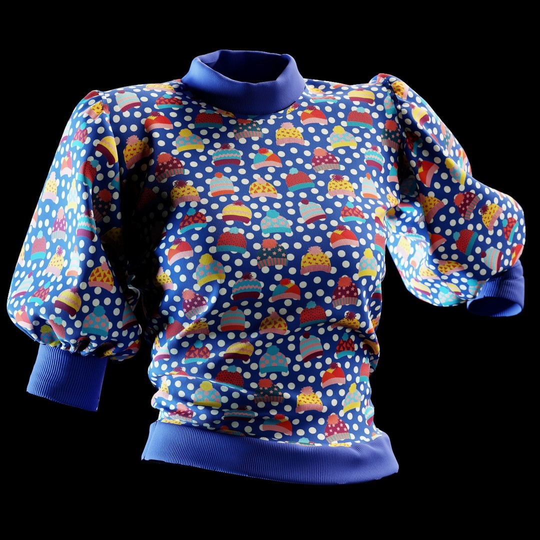 40 Match Fabric Materials 3D Model – Christmas & Winter Patterns, SBSAR - View 10