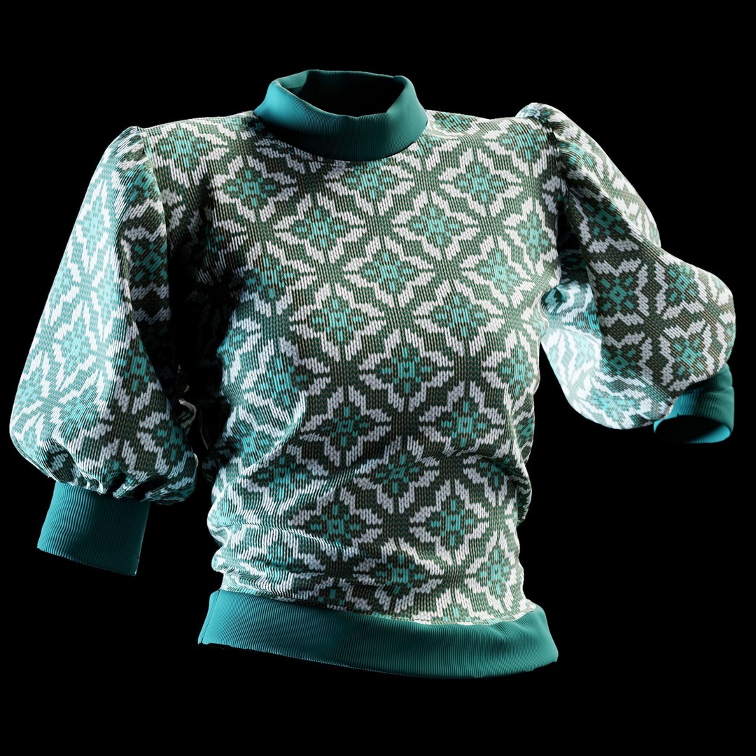 40 Match Fabric Materials 3D Model – Christmas & Winter Patterns, SBSAR - View 11