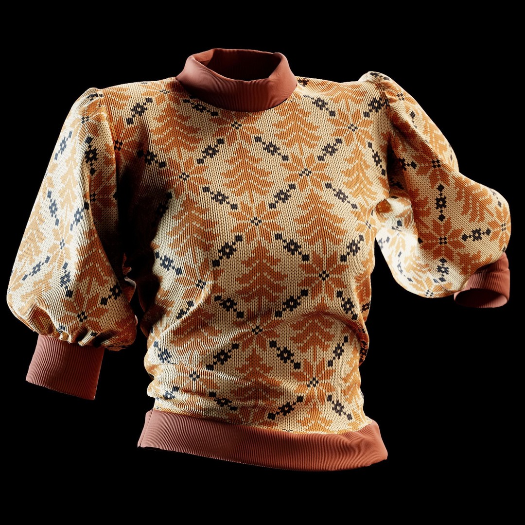 40 Match Fabric Materials 3D Model – Christmas & Winter Patterns, SBSAR - View 13