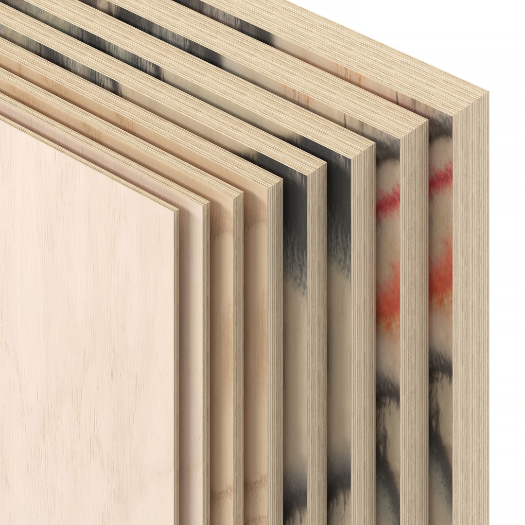 Plywood 3D Model – Architectural Texture Set, PBR, FBX, OBJ - View 3