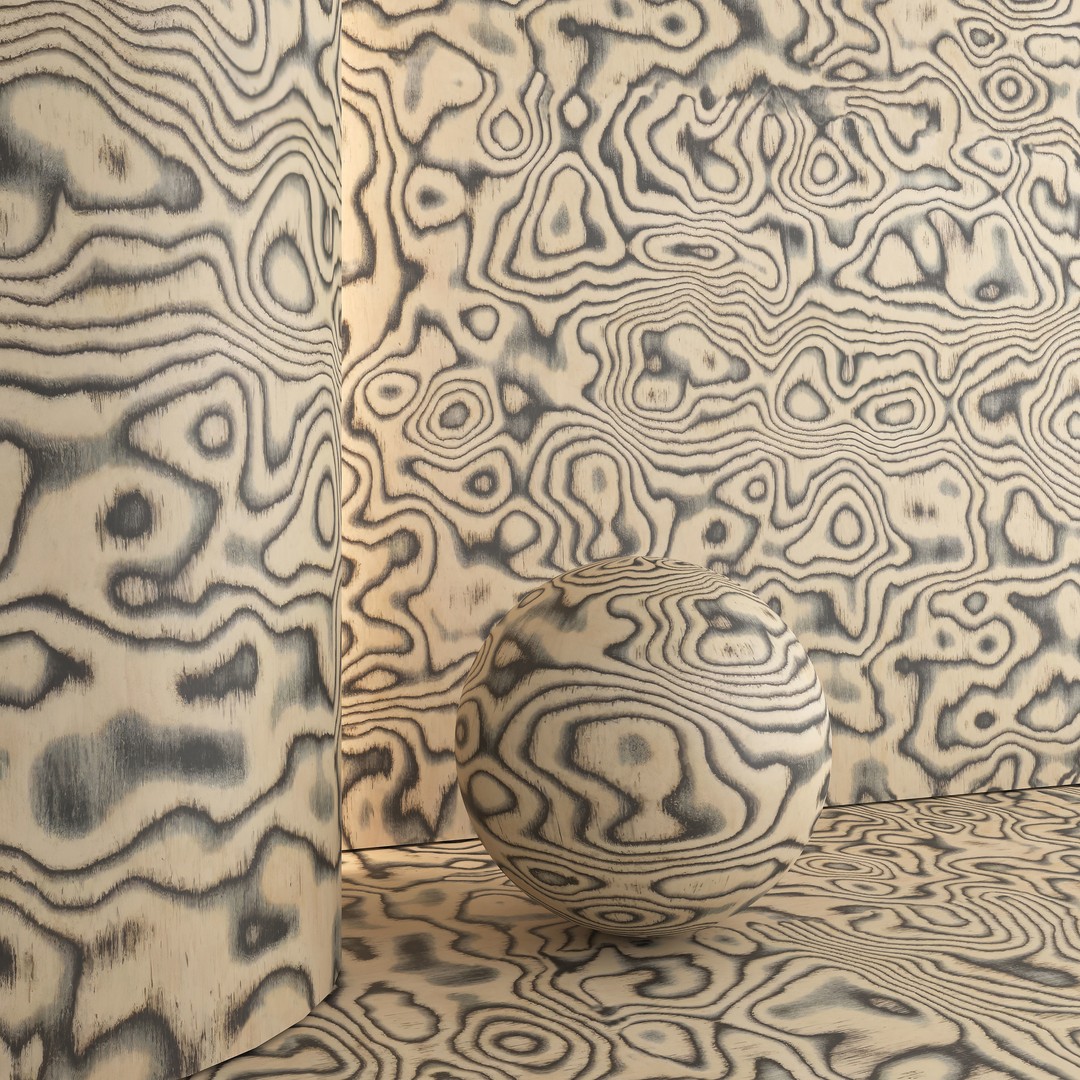 Plywood 3D Model – Architectural Texture Set, PBR, FBX, OBJ - View 4