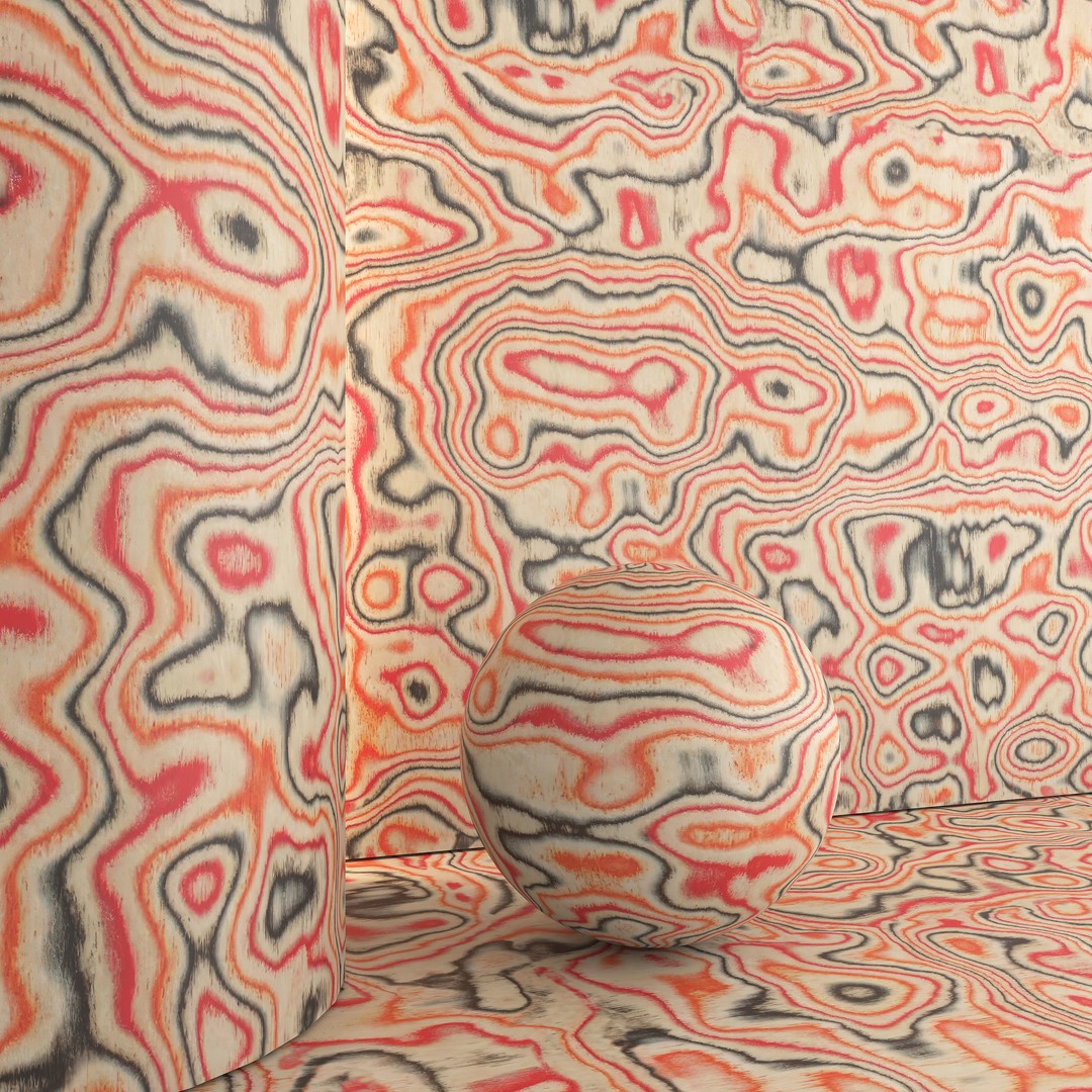 Plywood 3D Model – Architectural Texture Set, PBR, FBX, OBJ - View 6