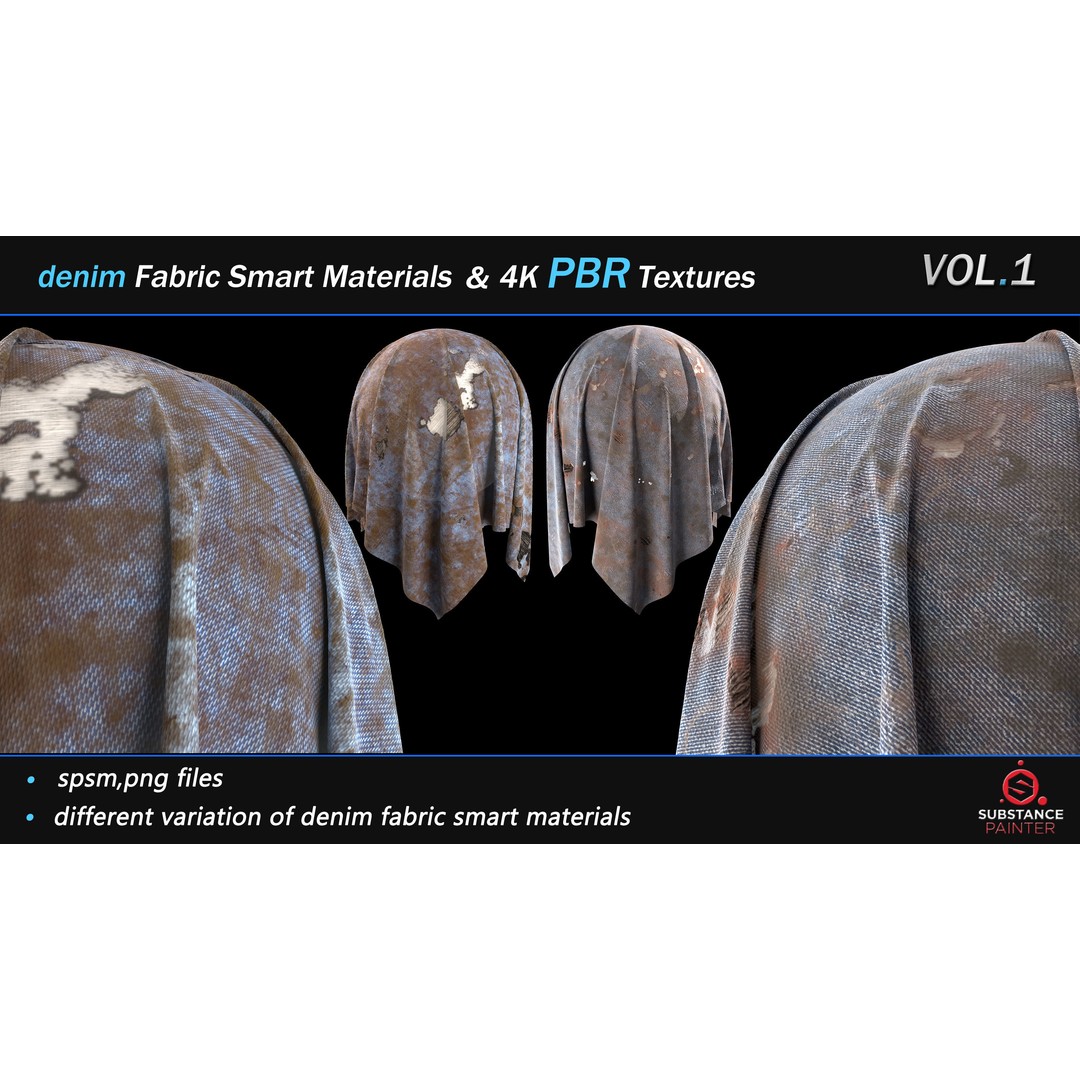 Denim Fabric Smart Material Bundle – 30 High-Quality PBR Textures - View 12
