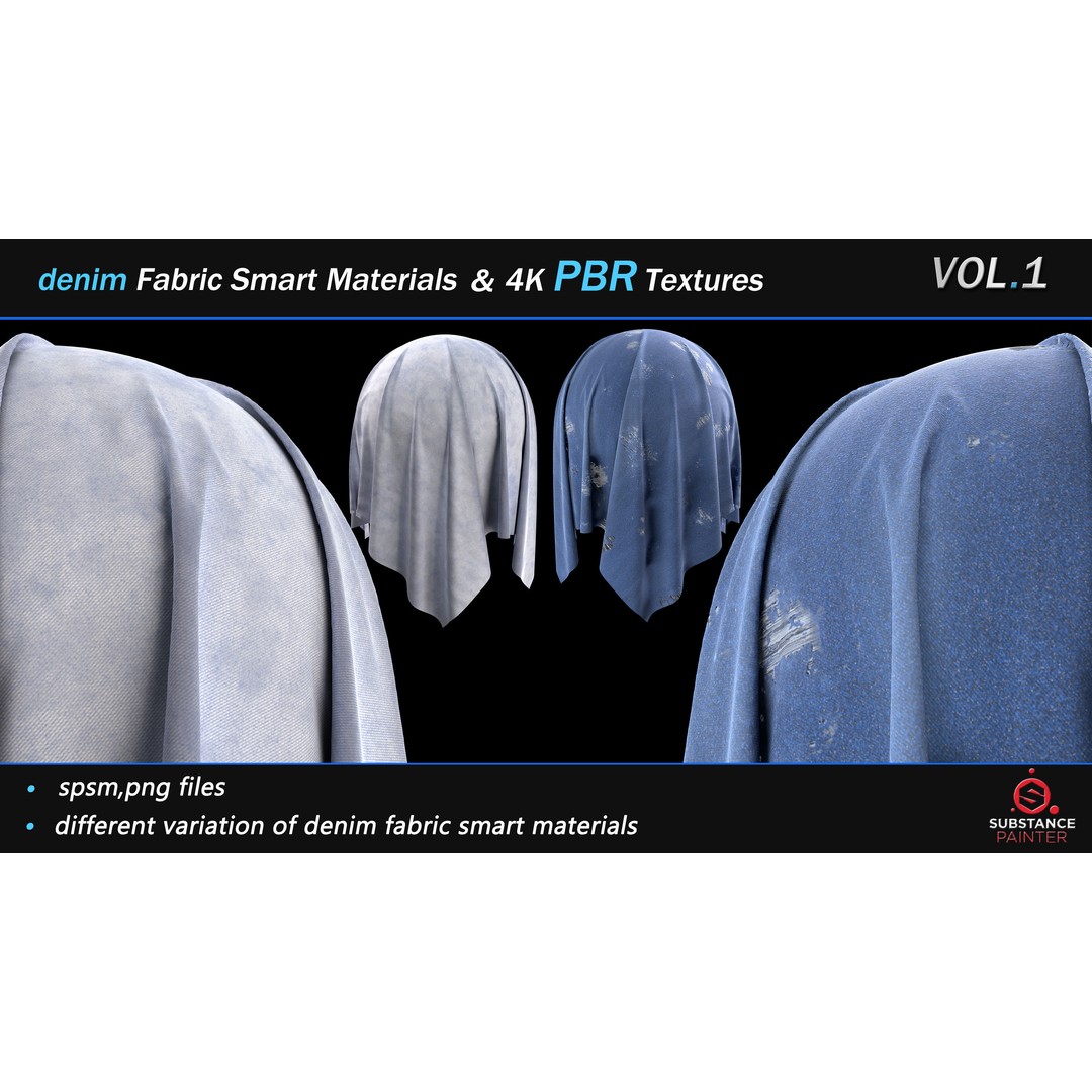 Denim Fabric Smart Material Bundle – 30 High-Quality PBR Textures - View 16