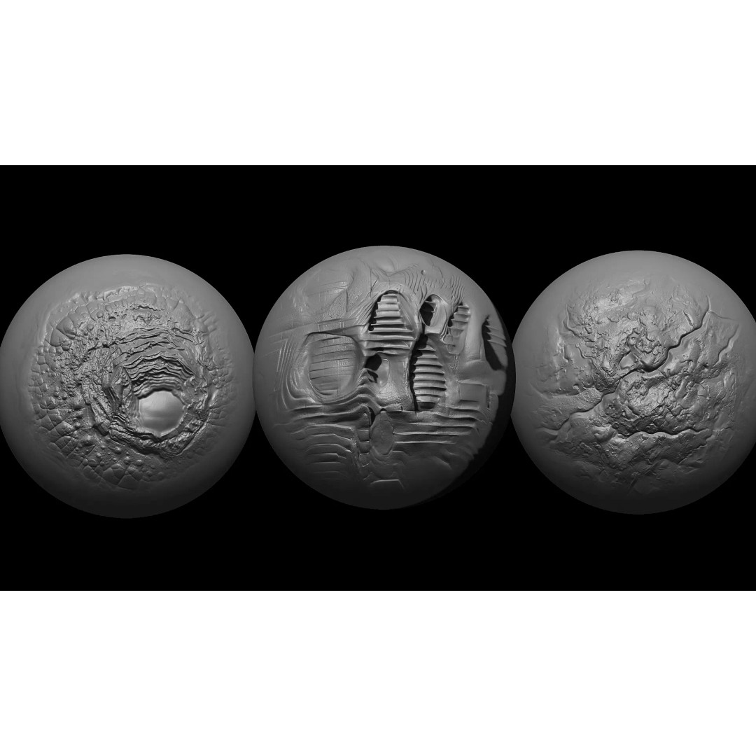 Beksinski Haunting Textures 3D Model – Biomechanical Displacement Maps, ZBrush - View 15
