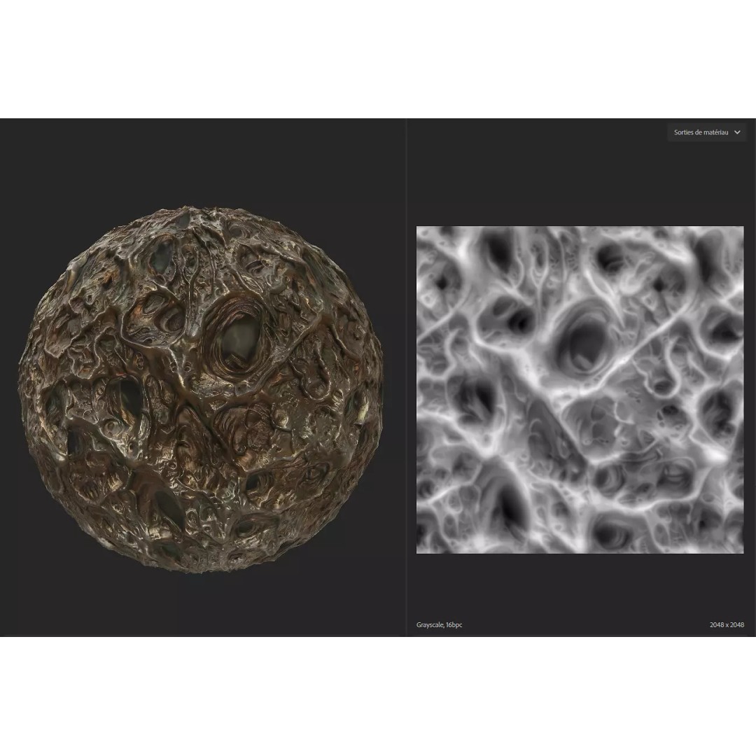 Beksinski Haunting Textures 3D Model – Biomechanical Displacement Maps, ZBrush - View 4