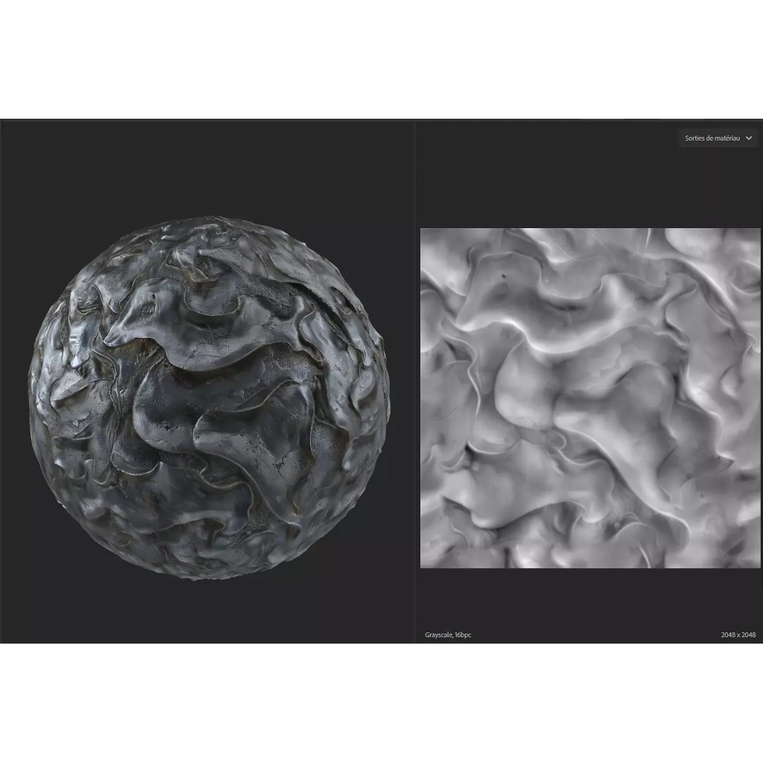 Beksinski Haunting Textures 3D Model – Biomechanical Displacement Maps, ZBrush - View 5
