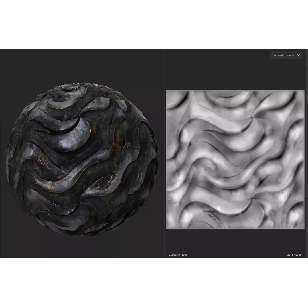 Beksinski Haunting Textures 3D Model – Biomechanical Displacement Maps, ZBrush - View 6