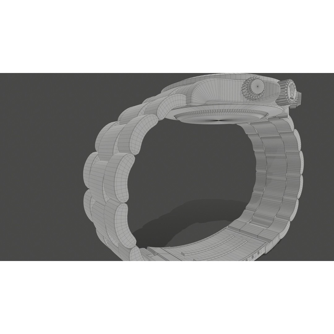Pretty Watch 3D Model – Low Poly Luxury Timepiece, FBX - View 14