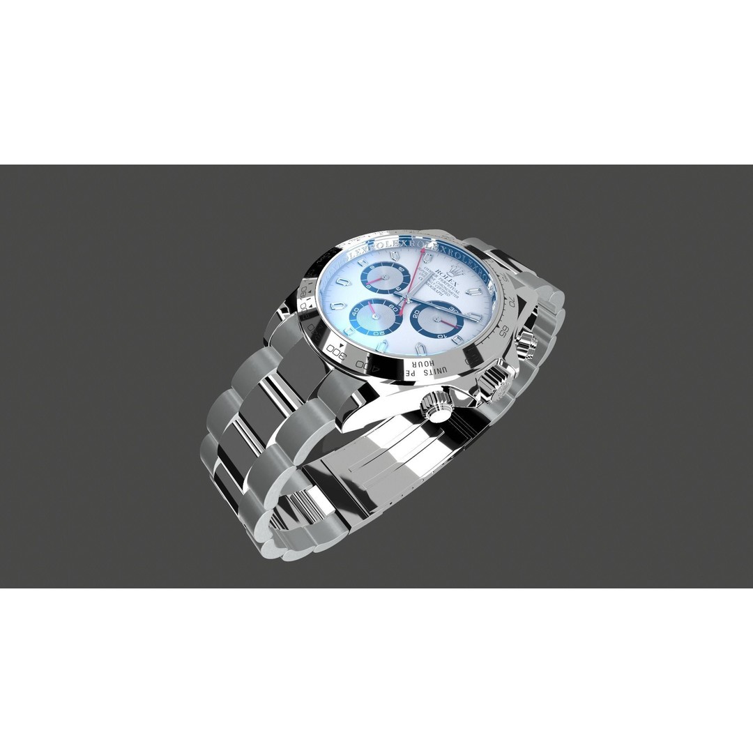 Pretty Watch 3D Model – Low Poly Luxury Timepiece, FBX - View 4