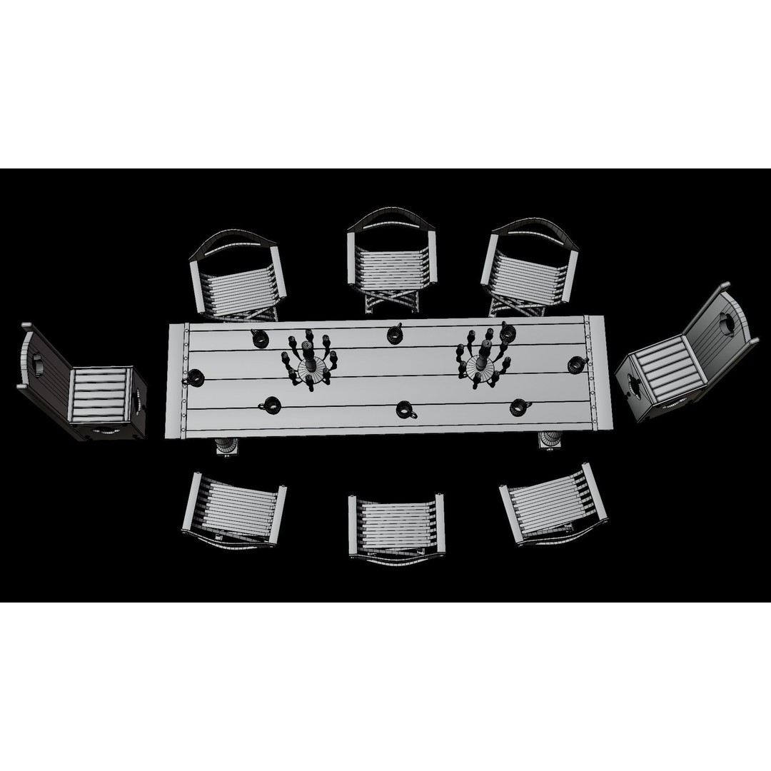 Wood Furniture 3D Model – PBR Low Poly Game Asset, FBX, OBJ - View 19