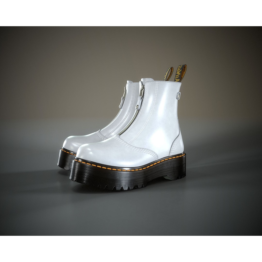 Dr. Martens Jetta 3D Model – Low Poly Game Ready Boots, FBX, OBJ - View 18