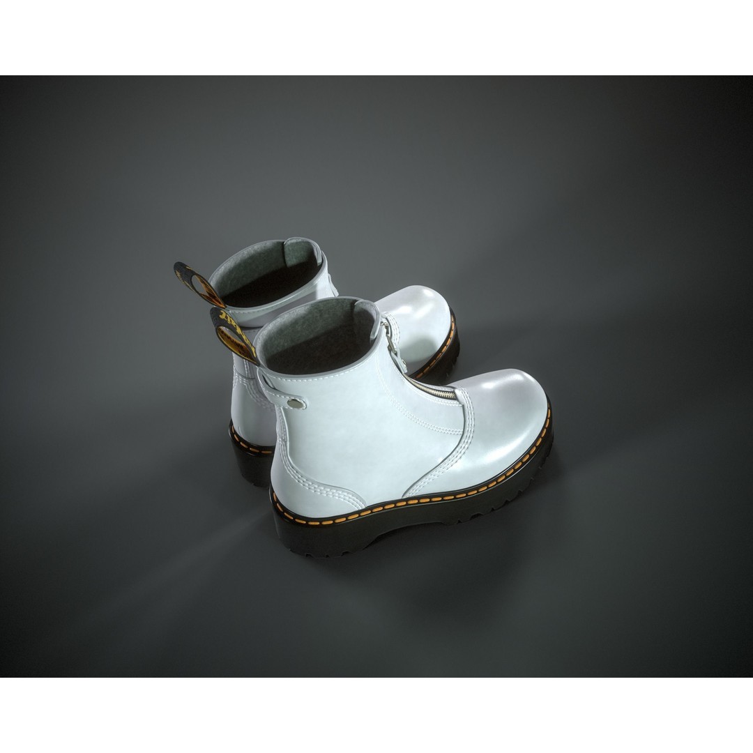 Dr. Martens Jetta 3D Model – Low Poly Game Ready Boots, FBX, OBJ - View 21