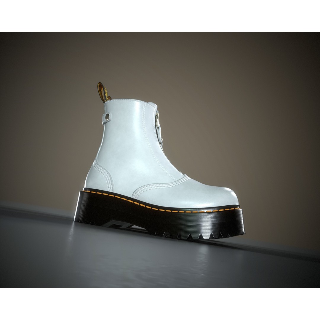 Dr. Martens Jetta 3D Model – Low Poly Game Ready Boots, FBX, OBJ - View 24