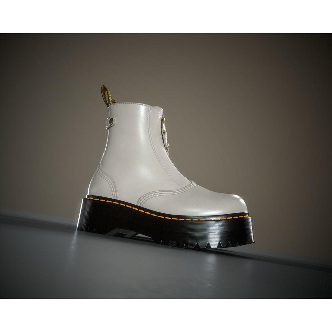 Dr. Martens Jetta 3D Model – Low Poly Game Ready Boots, FBX, OBJ - View 29