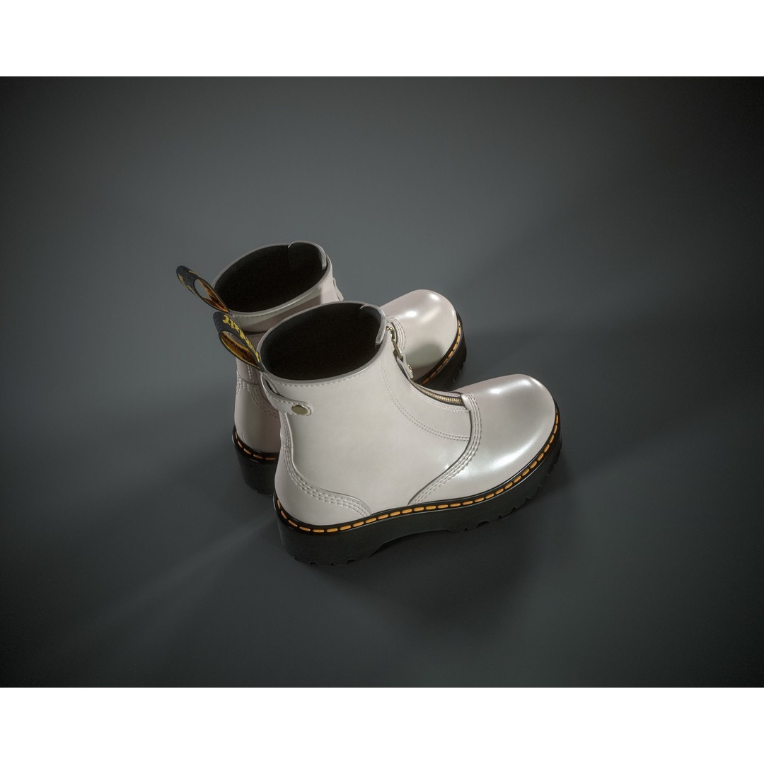 Dr. Martens Jetta 3D Model – Low Poly Game Ready Boots, FBX, OBJ - View 30