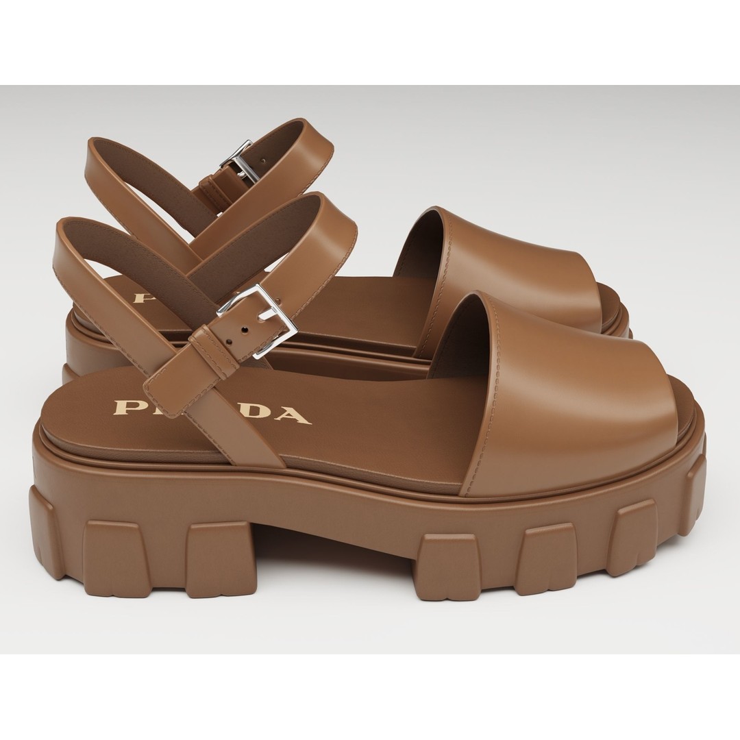 Monolith Sandals 3D Model – Low Poly Game-Ready Footwear, FBX - View 3