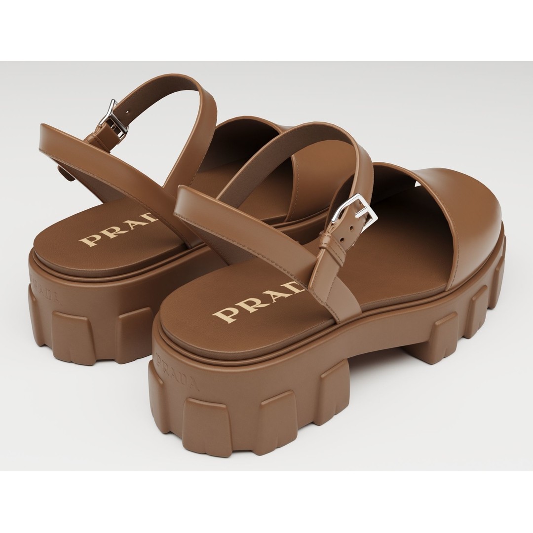 Monolith Sandals 3D Model – Low Poly Game-Ready Footwear, FBX - View 4