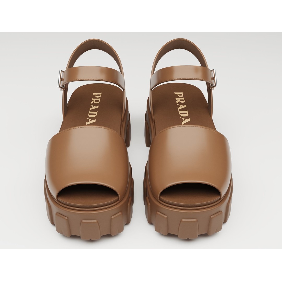 Monolith Sandals 3D Model – Low Poly Game-Ready Footwear, FBX - View 7