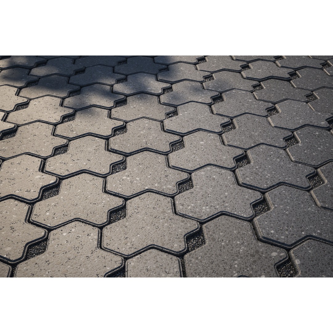 Large Area Paving Textures 3D Model – 8K Modern Pavement, PBR - View 39