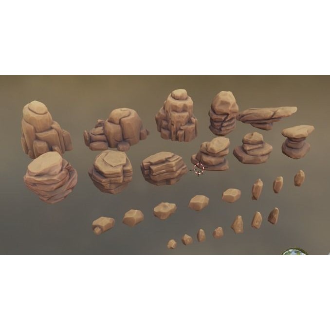 Desert Rock 3D Model – Stylized Low Poly Environment Asset, FBX - View 17