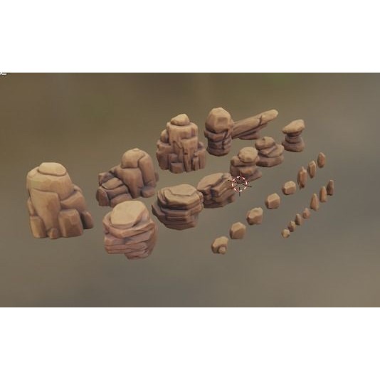 Desert Rock 3D Model – Stylized Low Poly Environment Asset, FBX - View 22