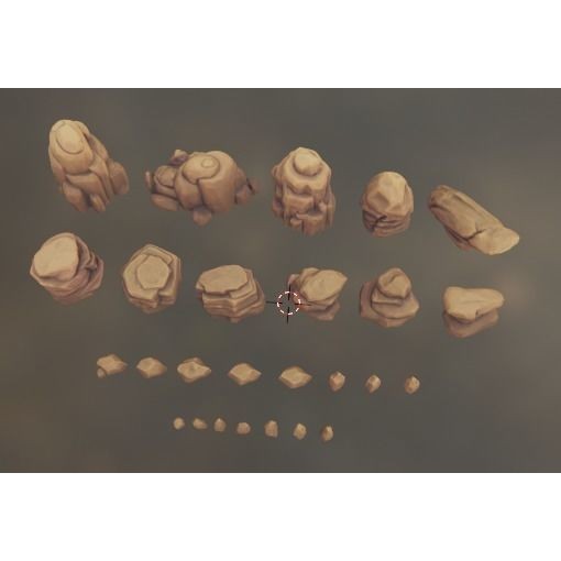 Desert Rock 3D Model – Stylized Low Poly Environment Asset, FBX - View 23