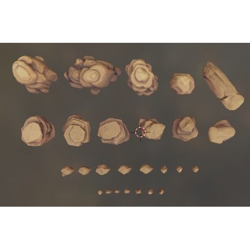 Desert Rock 3D Model – Stylized Low Poly Environment Asset, FBX - View 25