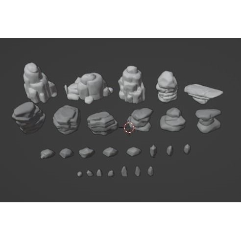 Desert Rock 3D Model – Stylized Low Poly Environment Asset, FBX - View 26