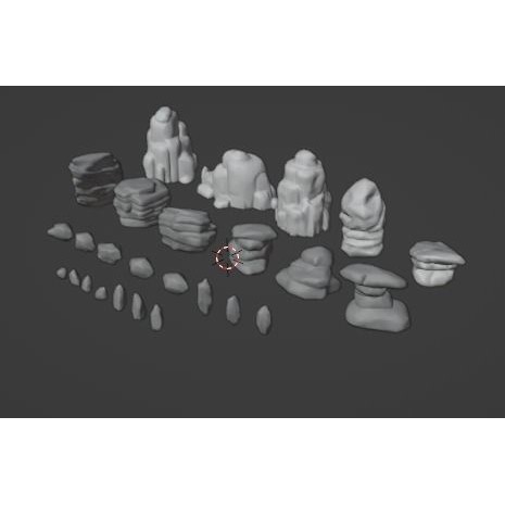 Desert Rock 3D Model – Stylized Low Poly Environment Asset, FBX - View 27