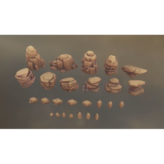 Desert Rock 3D Model – Stylized Low Poly Environment Asset, FBX - View 6