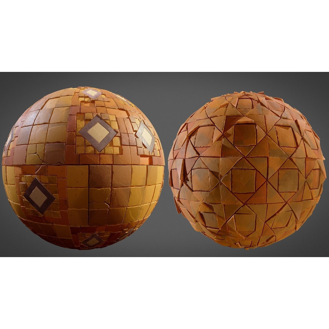 Stylized Town Textures 3D Model – PBR Materials, 2048x2048 PNG - View 16