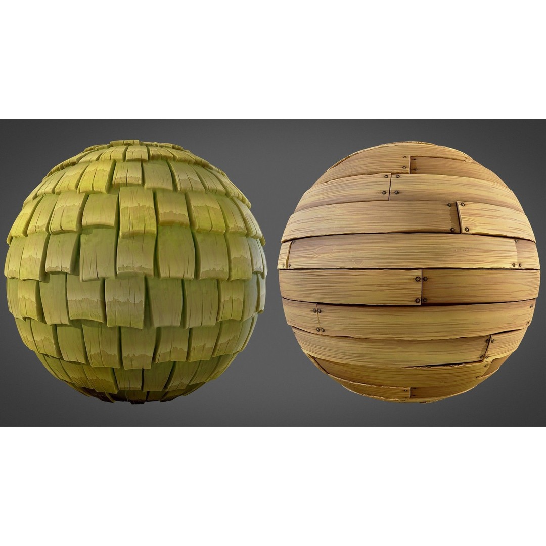 Stylized Town Textures 3D Model – PBR Materials, 2048x2048 PNG - View 20