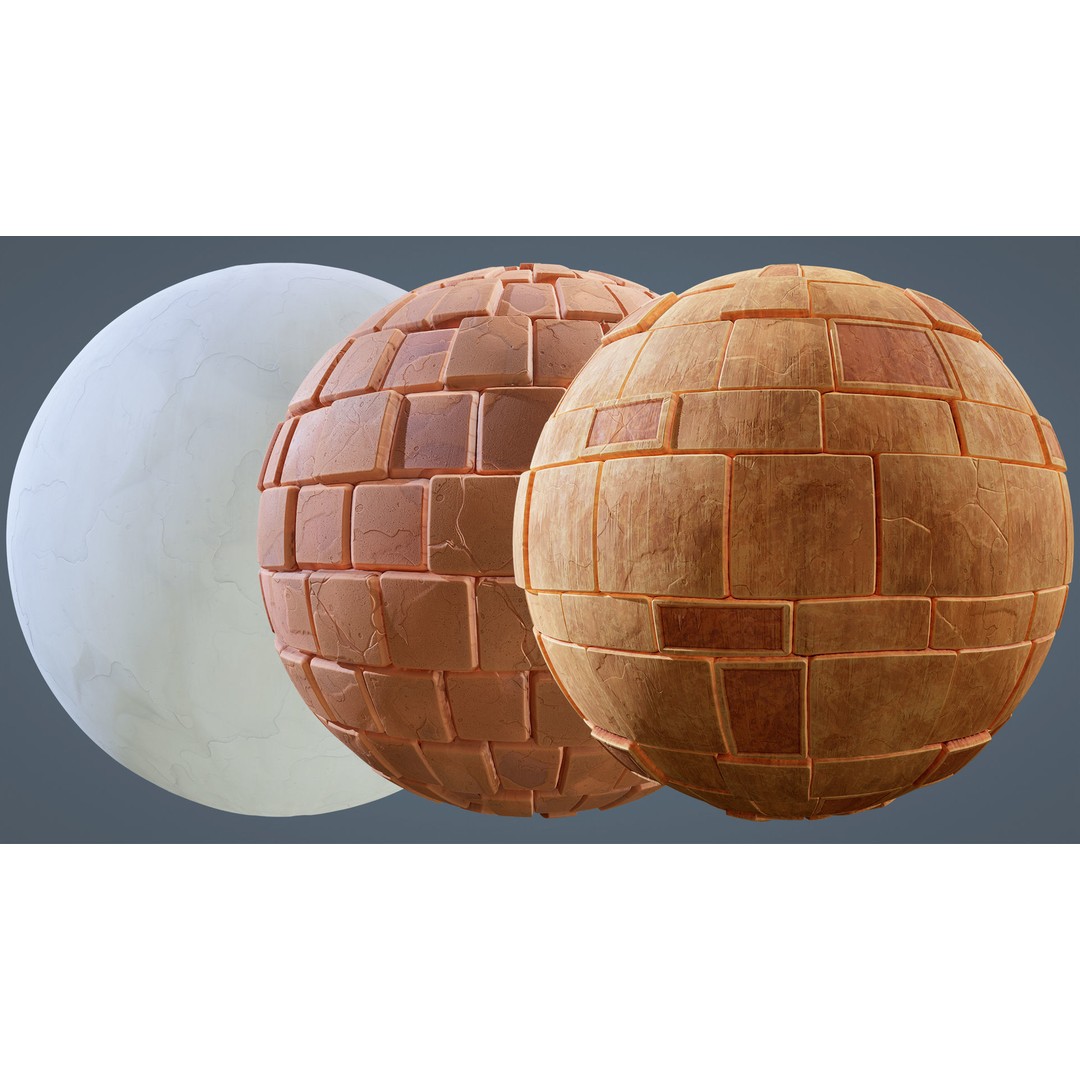 Stylized Town Textures 3D Model – PBR Materials, 2048x2048 PNG - View 27