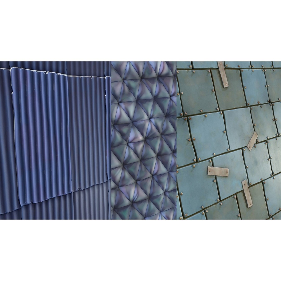 Stylized Town Textures 3D Model – PBR Materials, 2048x2048 PNG - View 4