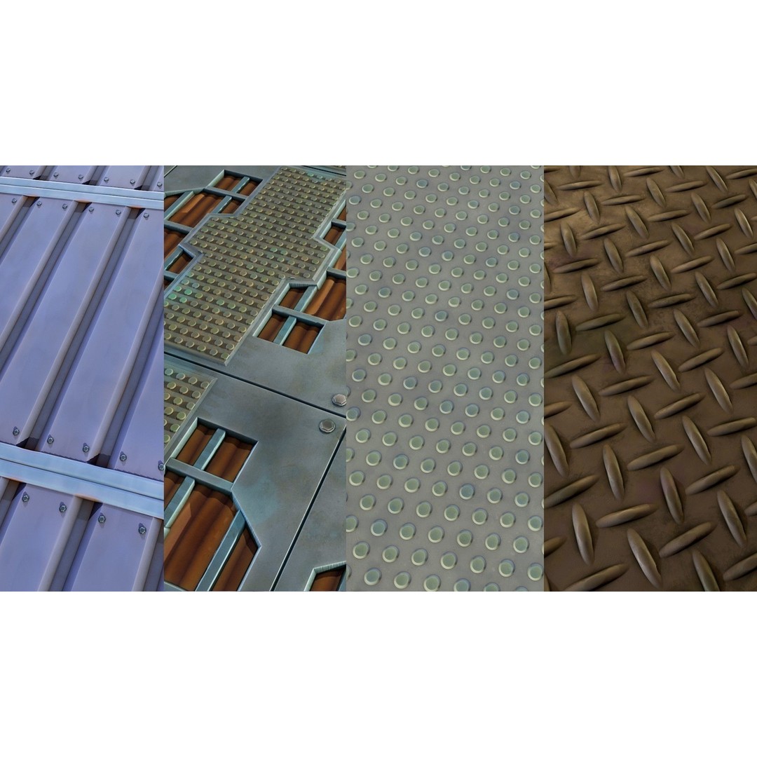 Stylized Town Textures 3D Model – PBR Materials, 2048x2048 PNG - View 6