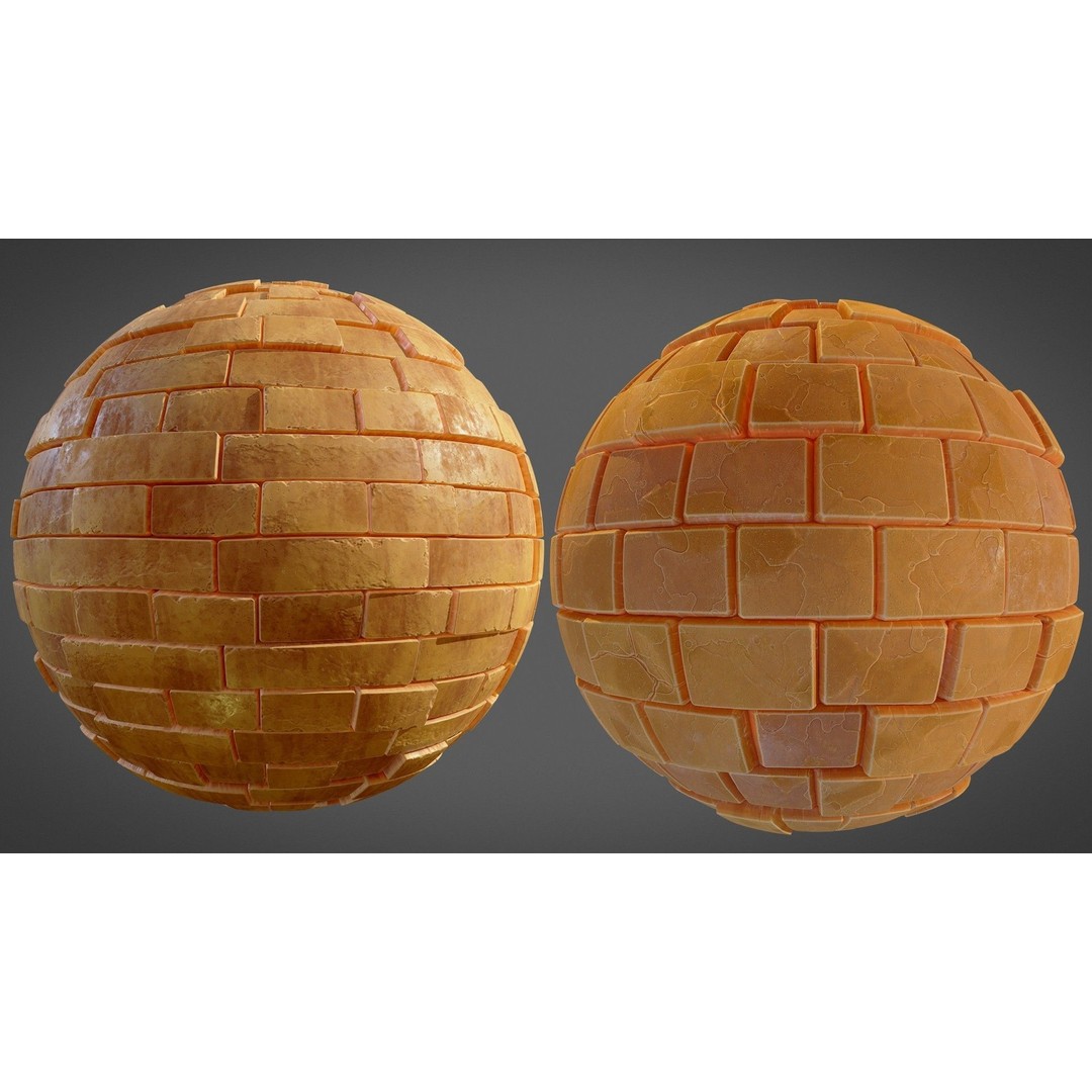 Stylized Town Textures 3D Model – PBR Materials, 2048x2048 PNG - View 9