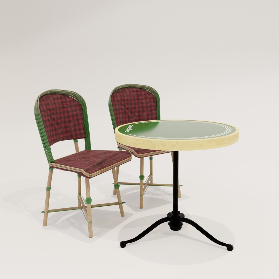 Café de Flore 3D Model – High Poly Architectural Asset, Blender, FBX - View 20