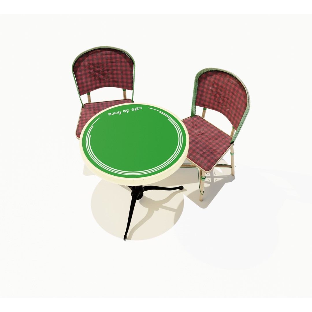 Café de Flore 3D Model – High Poly Architectural Asset, Blender, FBX - View 23